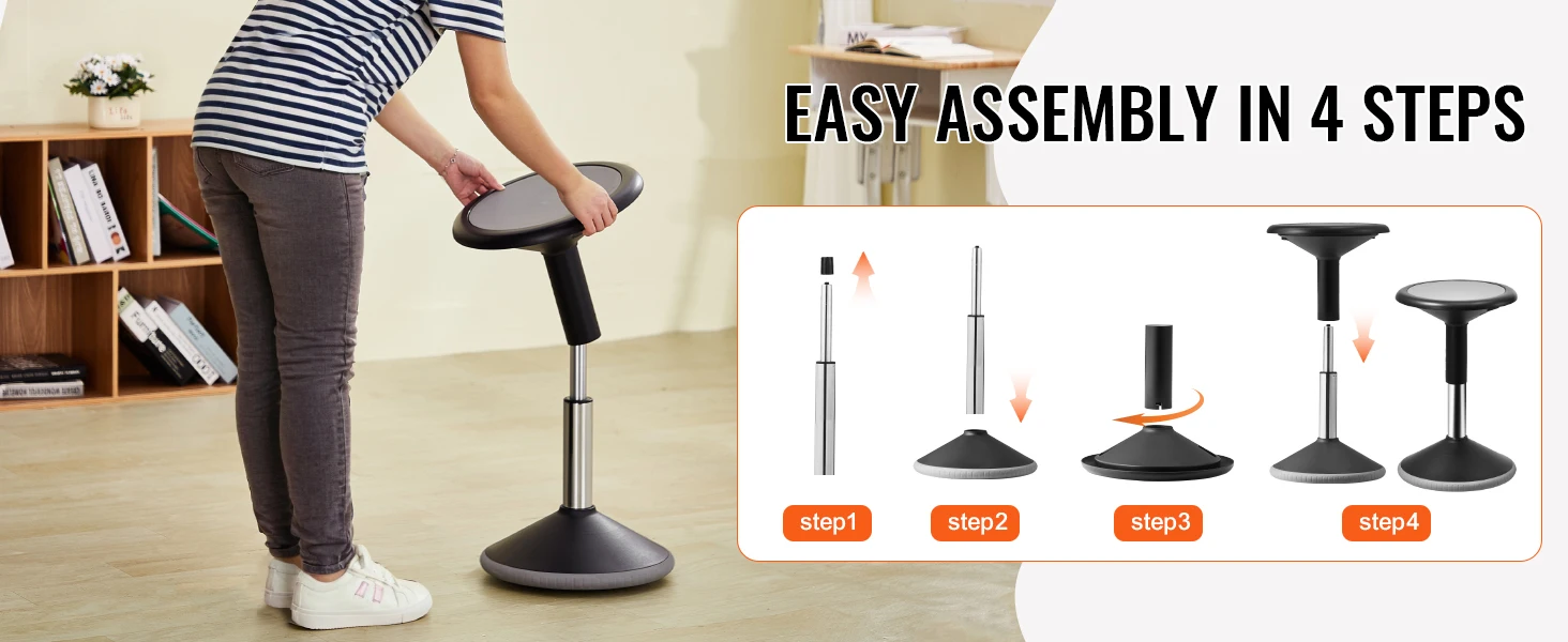 SucceBuy Kids Wobble Chair Active Chair w/ Cushion Wobble Stool Improves Focus Posture and Children Ideal for Schools and Home