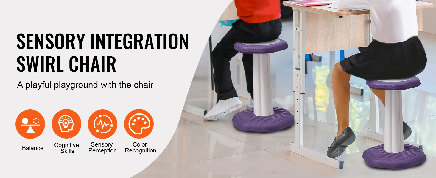 SucceBuy Kids Wobble Chair Active Chair w/ Cushion Wobble Stool Improves Focus Posture and Children Ideal for Schools and Home