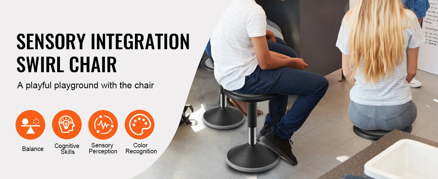 SucceBuy Kids Wobble Chair Active Chair w/ Cushion Wobble Stool Improves Focus Posture and Children Ideal for Schools and Home