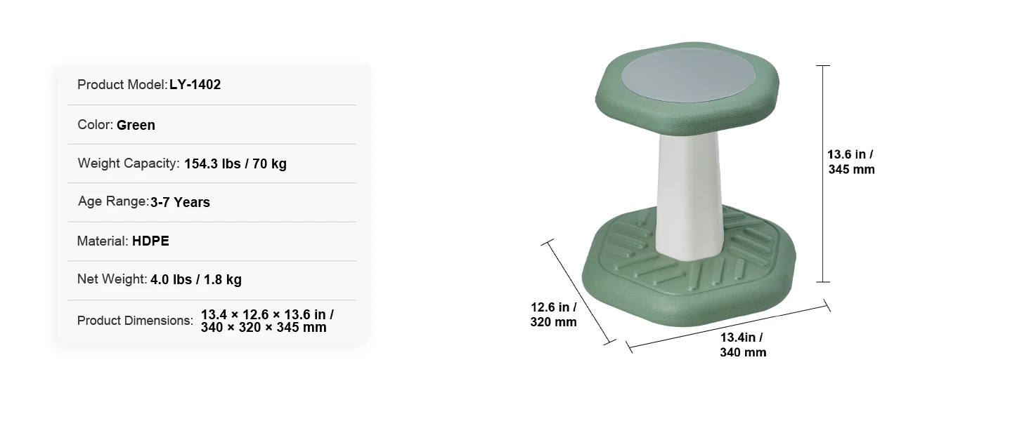SucceBuy Kids Wobble Chair Active Chair w/ Cushion Wobble Stool Improves Focus Posture and Children Ideal for Schools and Home