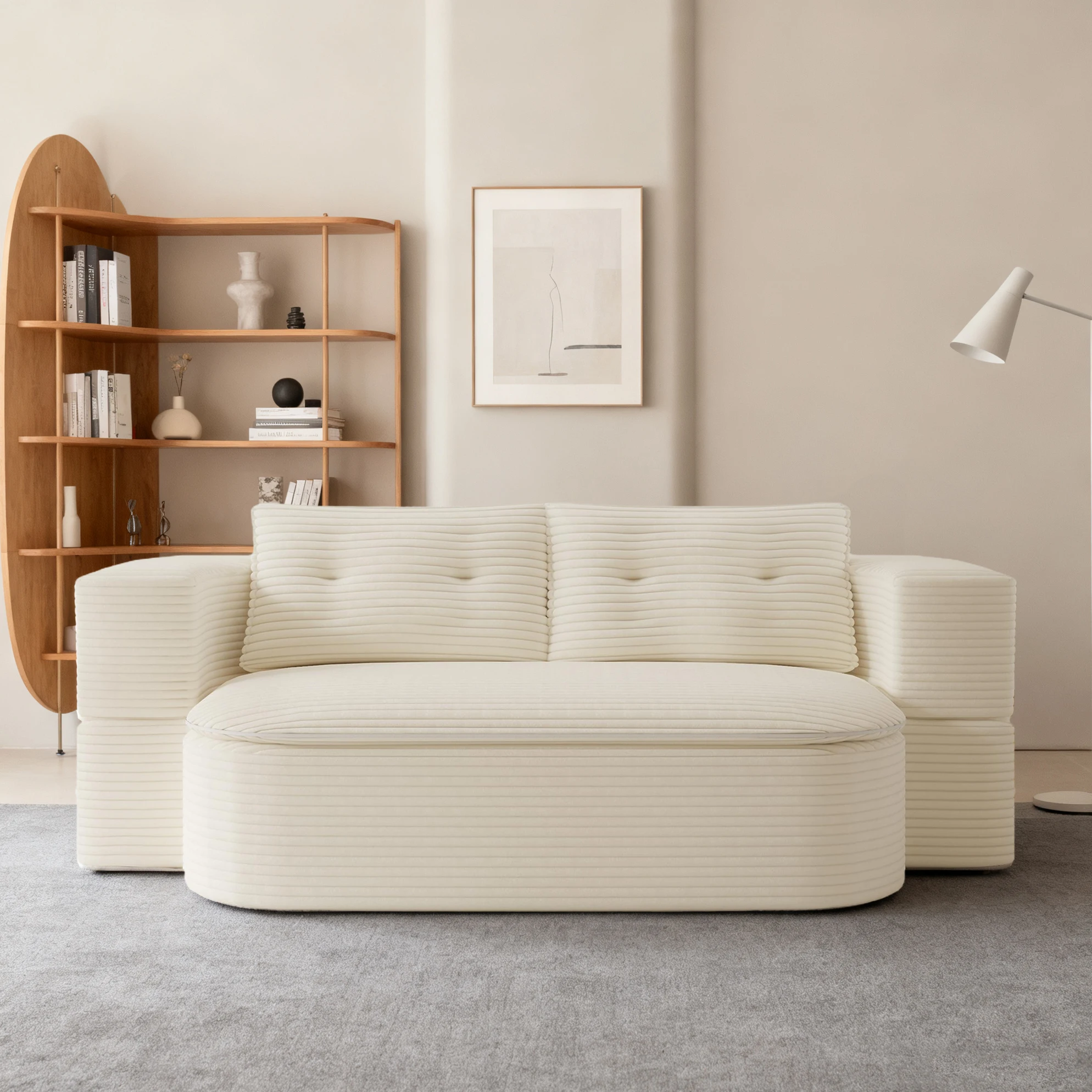 Comfortable folding sofa, 2-in-1 sofa bed, floor sofa with pillow, dual-use foam folding mattress sleeping sofa