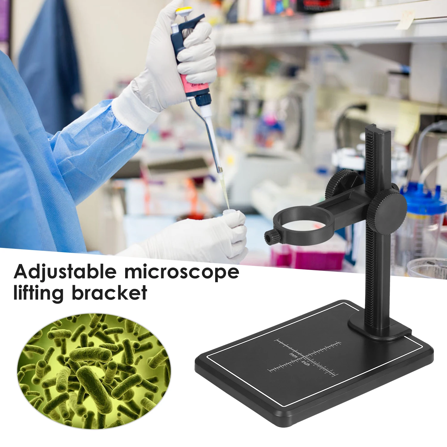 Mini Digital Microscope Stand Magnifier Camera Up & Down Adjustable Stand Holder Large Base Microscope Universal Support Bracket