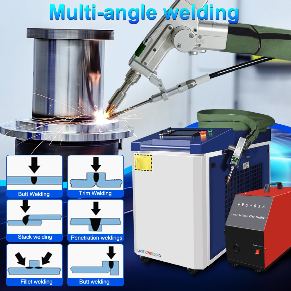 4 in 1 Fiber Laser Welding Machine 1500W 2000W 3000W Handheld Laser Guns Welding Weldseam Cleaning Cutting Laser Welder EU STOCK
