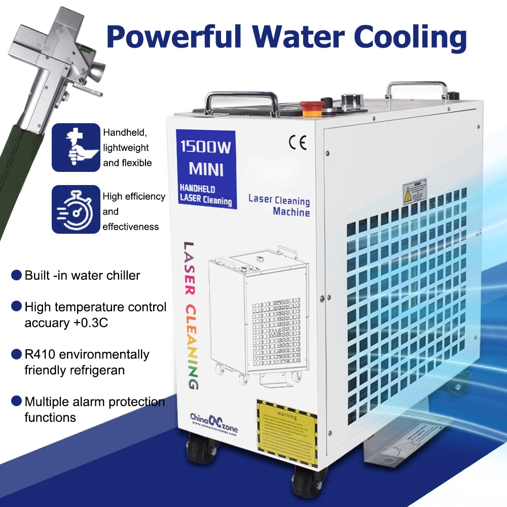 3000W Laser Cleaning Machine 1500W 2000W 3000W Fiber Laser Rust Removal Cleaning Oil Paint for Metal with Double Pendulum