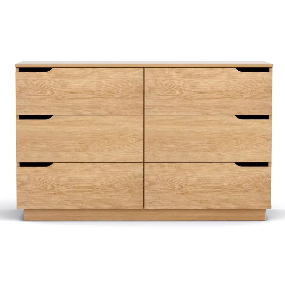6 Chest of Drawers Pine Wood Dresser Table Storage Cabinet Bedroom Organizer Furniture