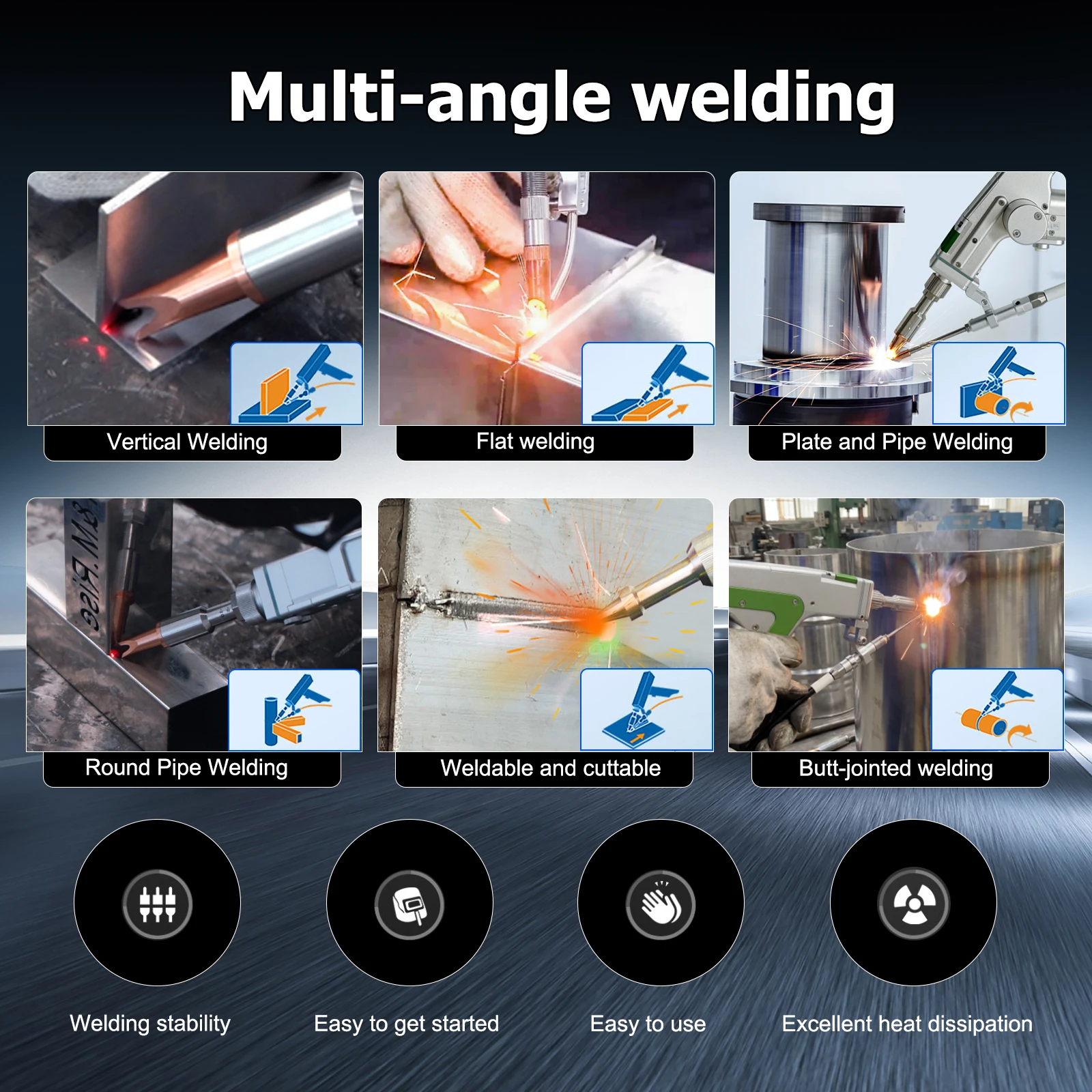 3KW Raycus Welding Machine 4 IN 1 Laser Welder 1500W 2000W Metal Welding Cleaning Cutting Double Pendulum Head Water Cooling