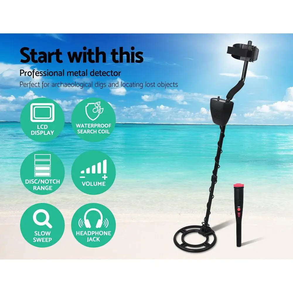 Metal Detector Pinpointer 220MM Deep Sensitive Water Resistant Treasure Hunter Search Tool