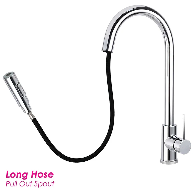 **Sydney Stock** KYLINS Pull Out Single Lever Kitchen Faucet Sink Tap Chrome Stainless steel 2 Mode kitchen mixer WELS WaterMark