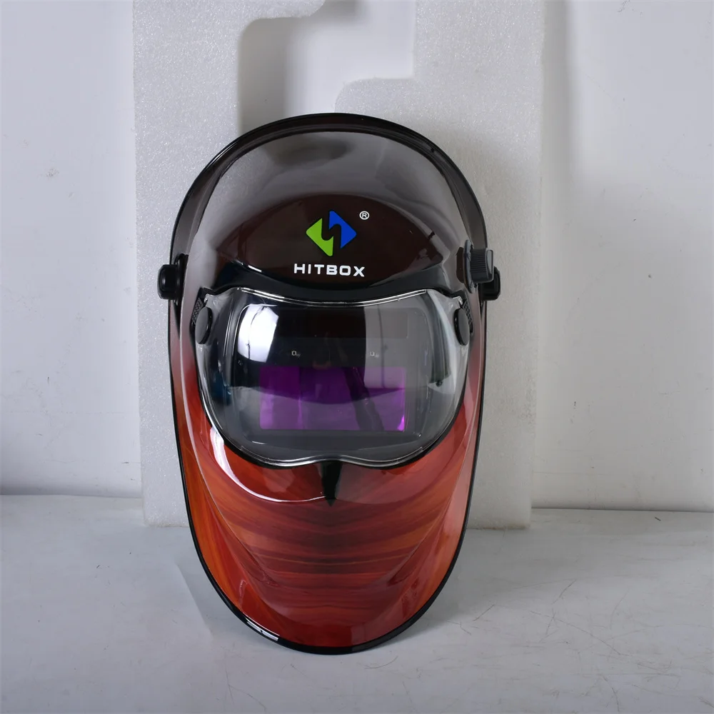 HITBOX Welding Helmet ​Auto Darkening - Large Viewing Screen True Color Hood Solar Lithium DIN4/5-9/9-13 1/1/1/2