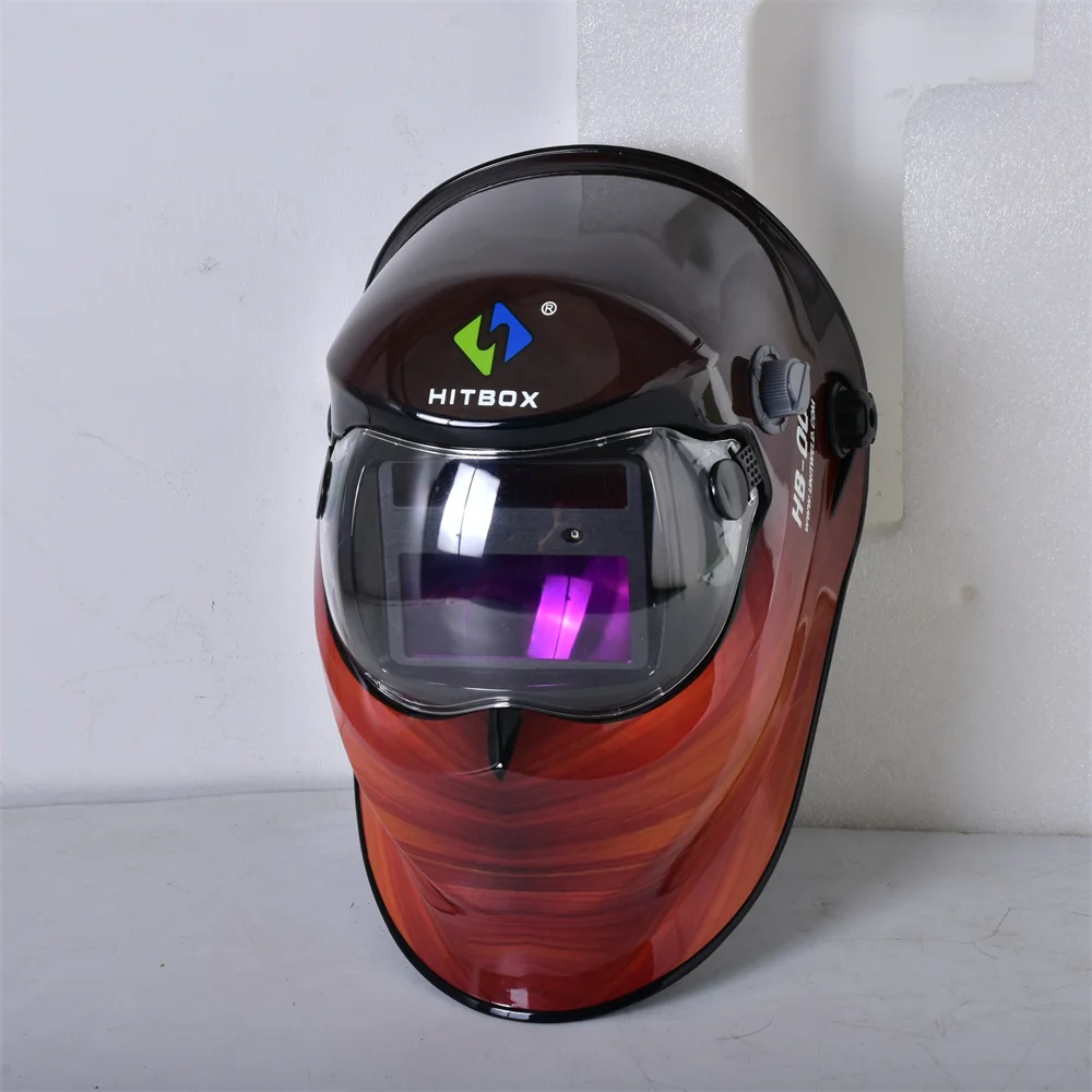 HITBOX Welding Helmet ​Auto Darkening - Large Viewing Screen True Color Hood Solar Lithium DIN4/5-9/9-13 1/1/1/2