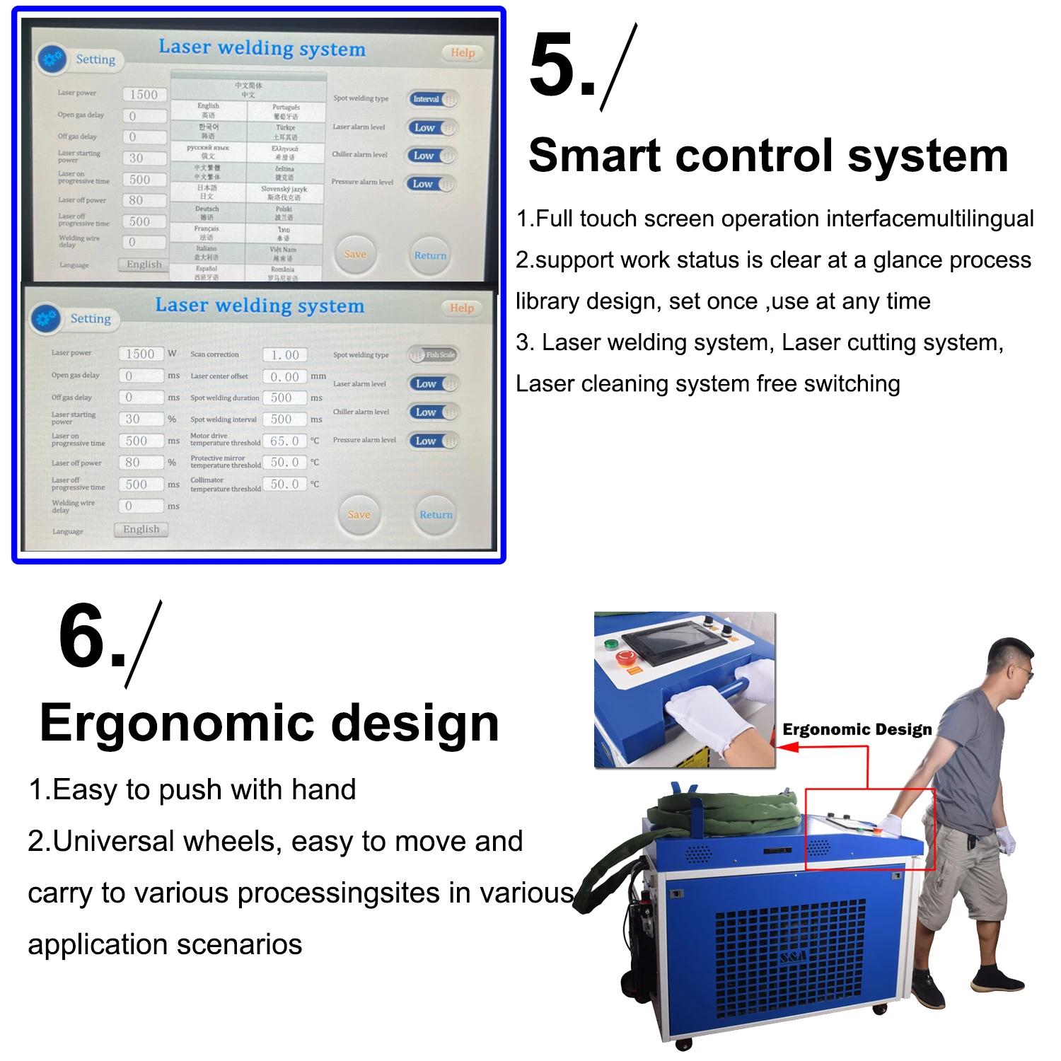 Raycus 3000W 4 in1 Fiber Laser Welding/Cleaning Welder Machine & 2 Channel Feeder machine