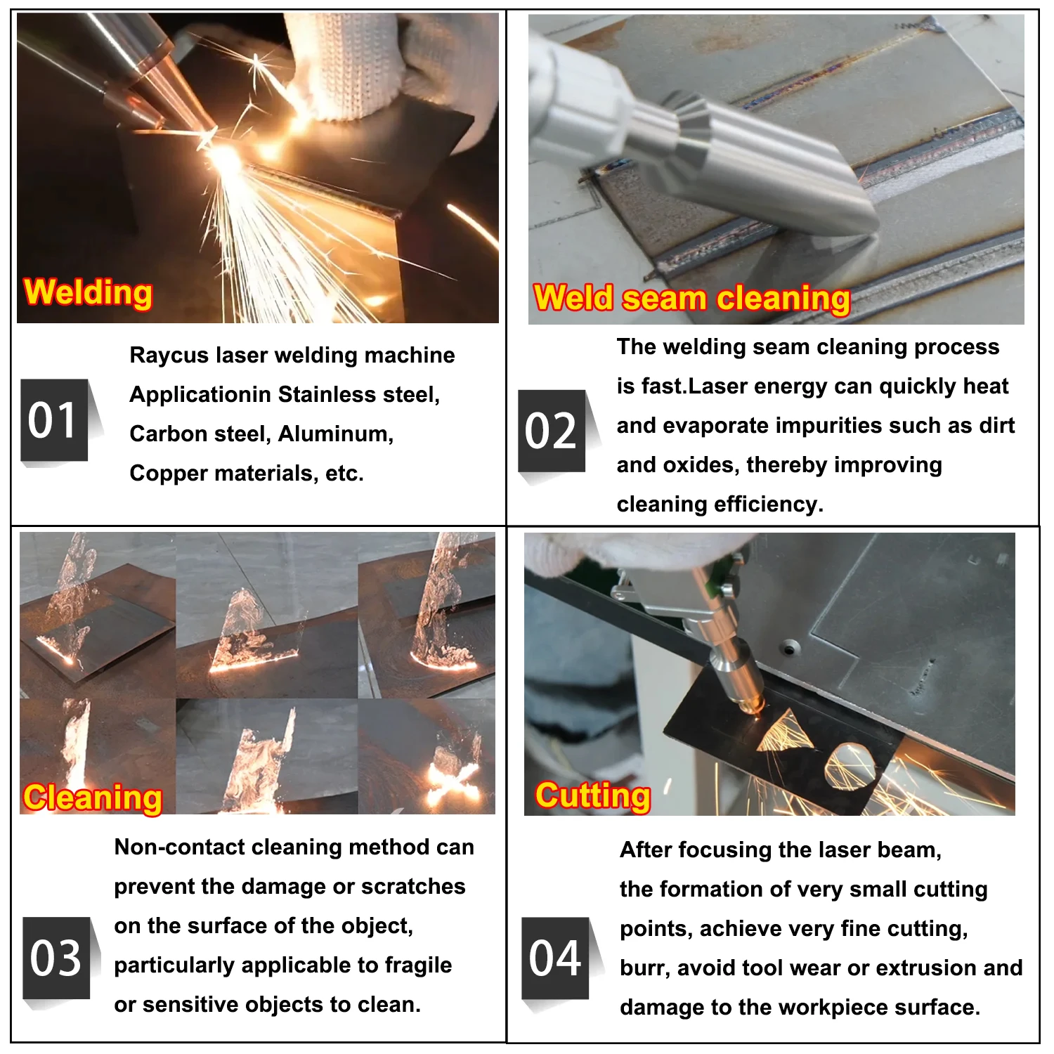 Raycus 3000W 4 in1 Fiber Laser Welding/Cleaning Welder Machine & 2 Channel Feeder machine