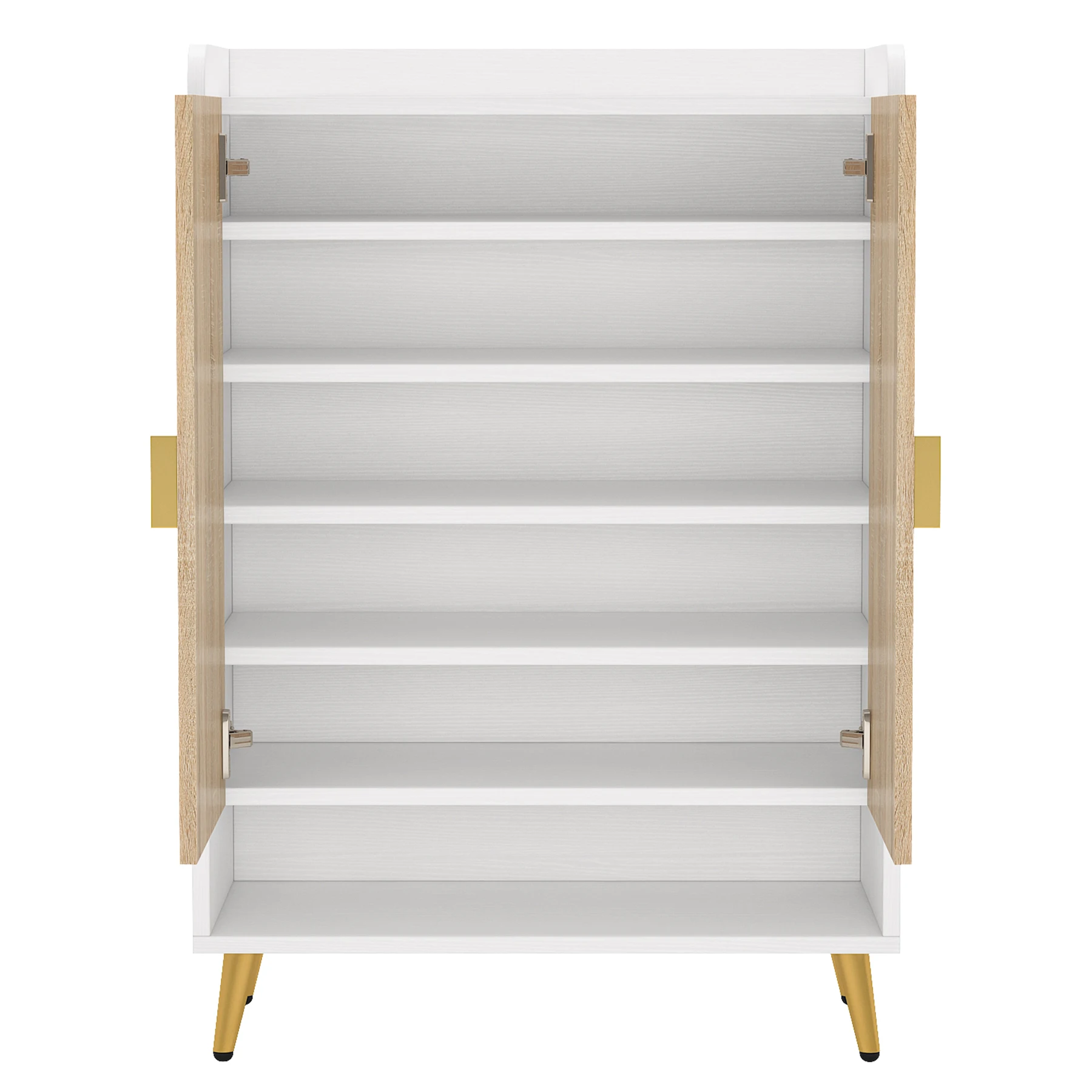 Tribesigns Shoe Cabinet with Doors, 7-Tier Shoe Storage Cabinet with Adjustable Shelves, Wooden Shoes Rack Shoe Storage Organize