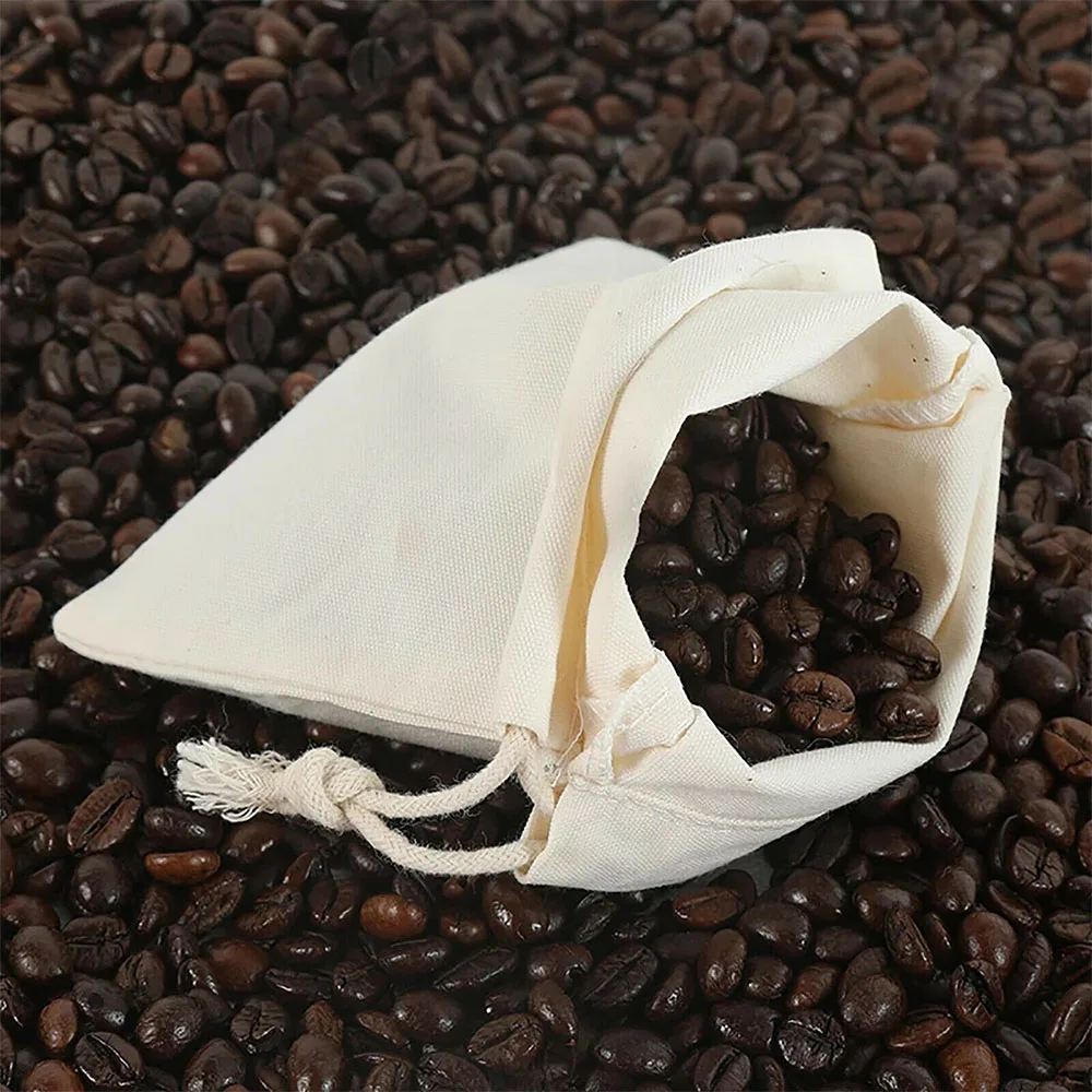 30PCS Drawstring Storage Bags Calico Bags Natural Linen Tote Gift Bag Bulk