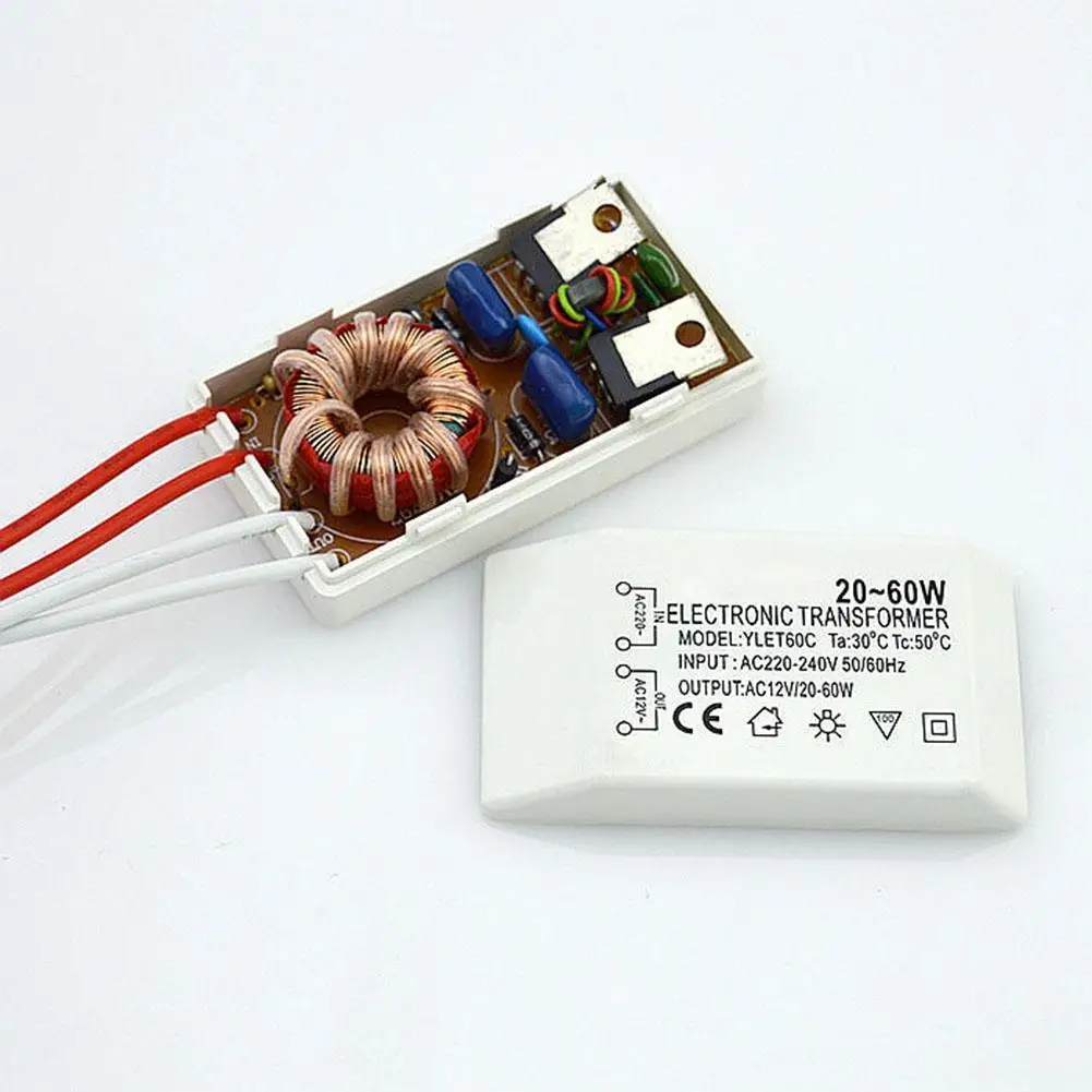 220V to 12V Low Voltage Halogen Lamp Electronic Transformer Small Power Supply Driver Adapter Lighting Accessories