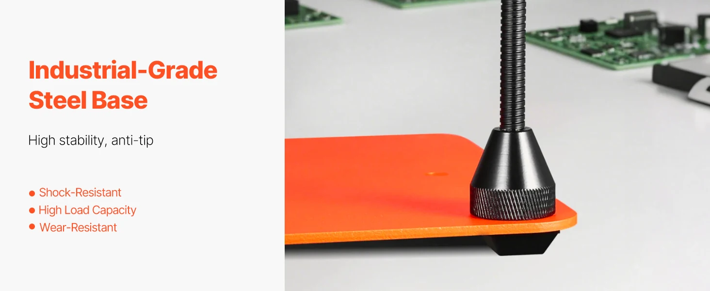 SucceBuy Magnetic Helping Hands Soldering Station 4Flexible Arms Third Hand Tool with 6PCB Pillar Holders for Electronic Repair