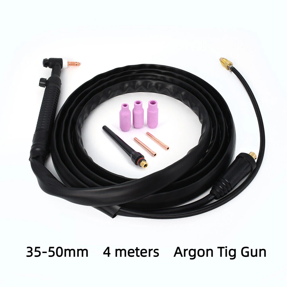 HITBOX TIG Torch Gas Burner Welding Torch WP17V 10-25mm Adapter 140A 13ft 4M Argon Welding Gun Tools 35-50mm Compact with Welder