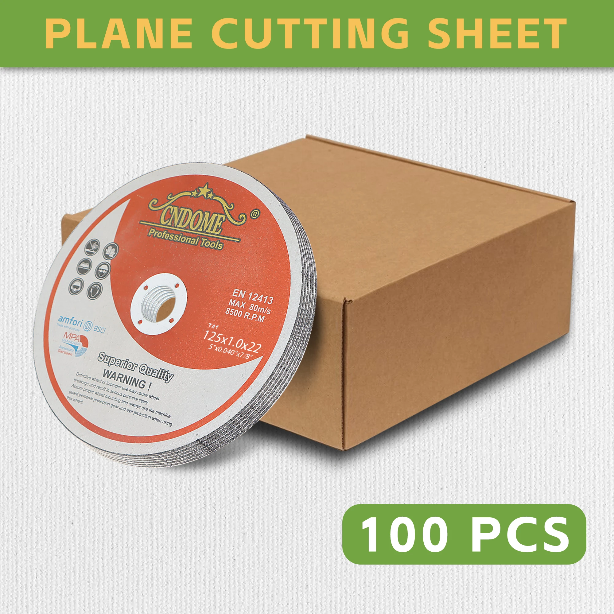 Cut off Wheels Metal And luminum oxide Cutting Disc 100 Pack 5" x 7/8"
