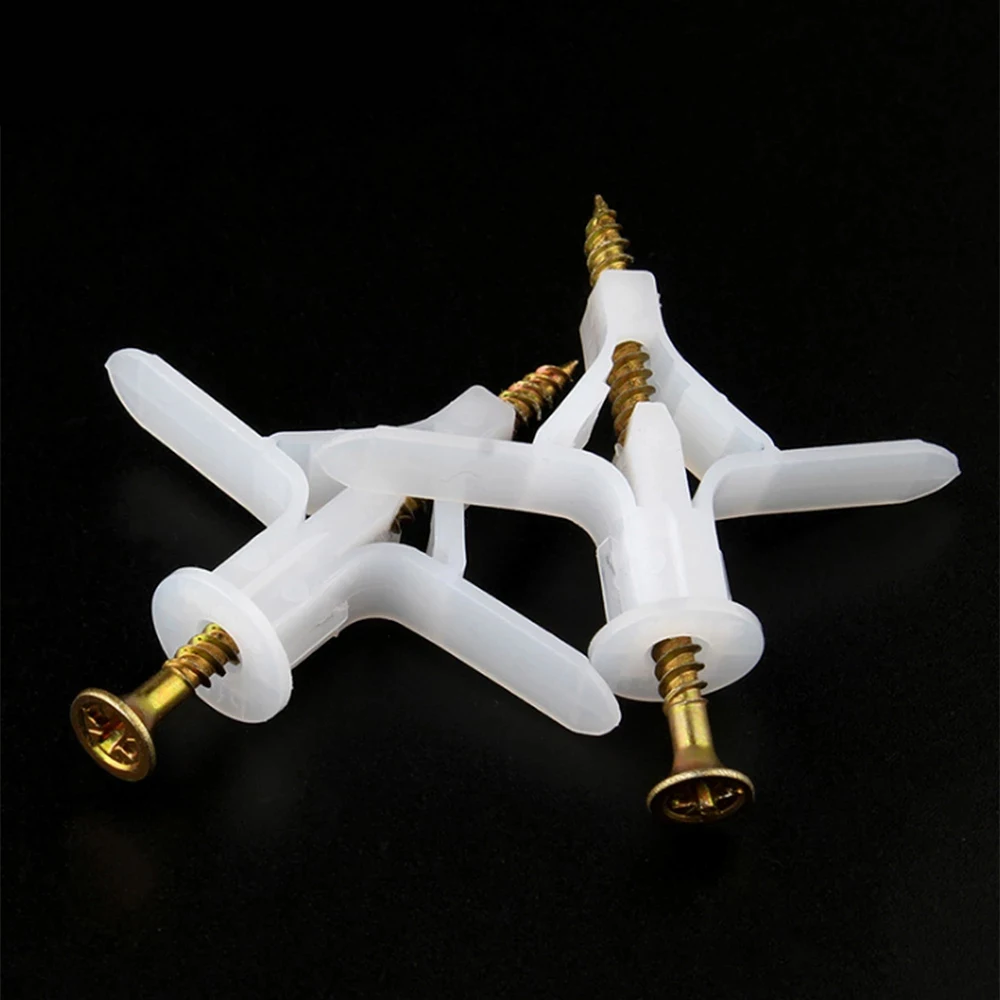 60PCS Plasterboard Anchors Plastic Expansion Pipes Pipe Wall Anchor Wall mate