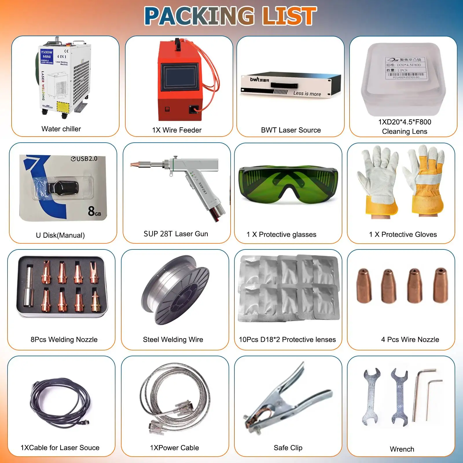 KPL 1500W 4 IN 1 Fiber Laser Welding Cutting Cleaning Machine Upgrade SUP 28T Handheld Laser Welder Double Wire Feeder for Metal