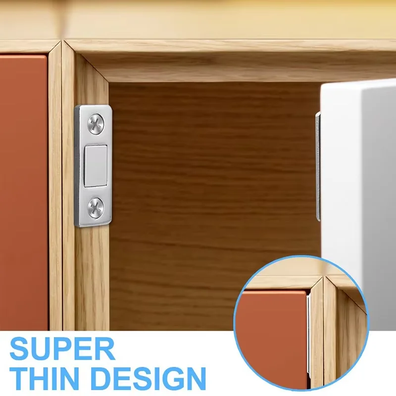 Magnetic Cabinet Catches Ultra Thin Door Strong Magnets Stopper Invisible Adhesive Drawer Magnet Lock for Kitchen Closet Closer