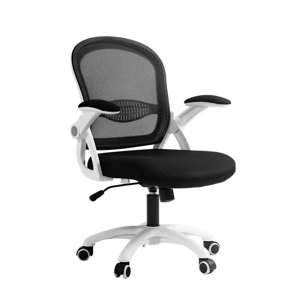 Mesh Office Chair Mid Back Black Ergonomic Swivel Desk Chair Adjustable Height Breathable Lumbar Support Rolling Task Chair