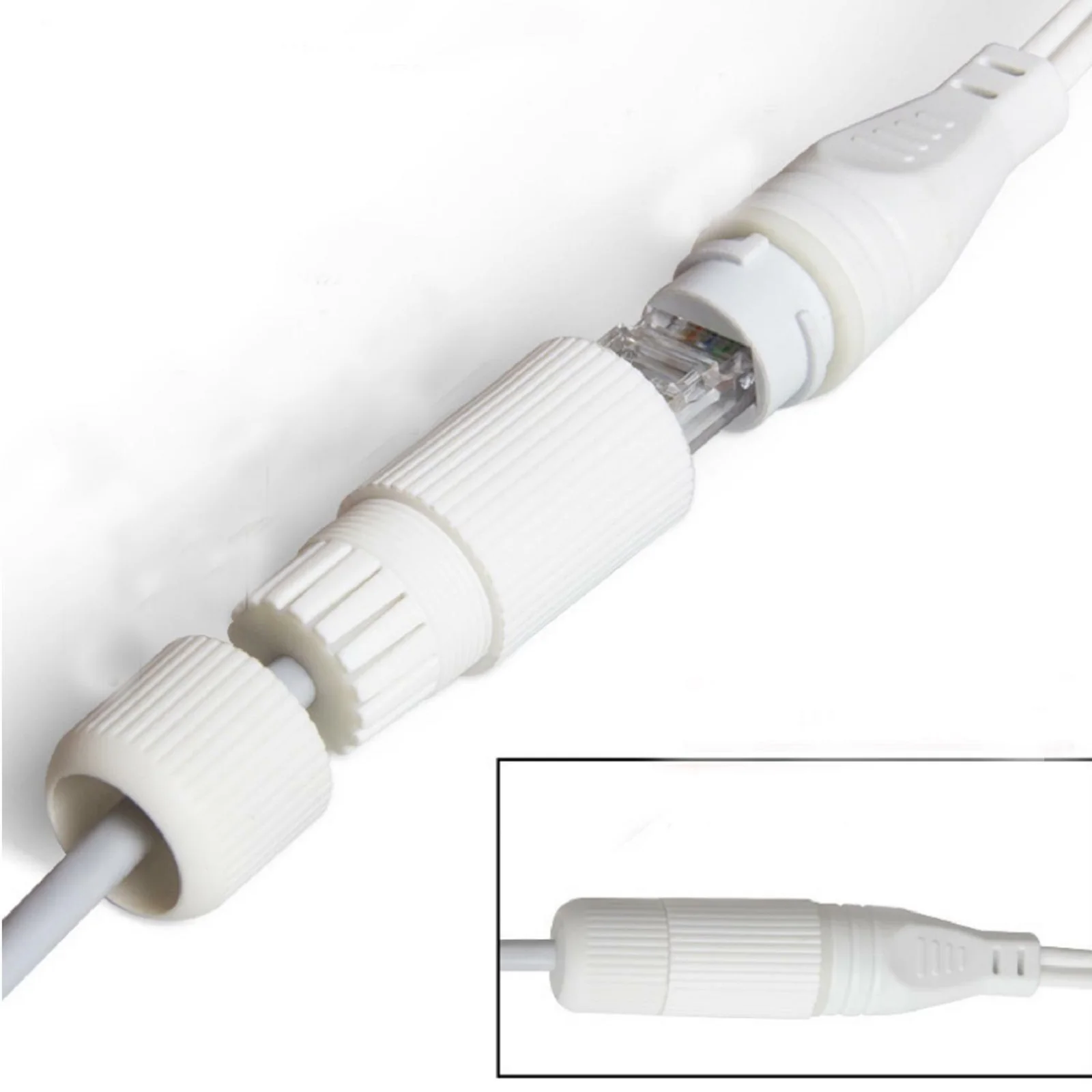 1 to 2 Adapter Network Splitter Poe Switch Connector Rj45 Outdoor Waterproof One Wire Dual Purpose Poe Synthesizer Separator