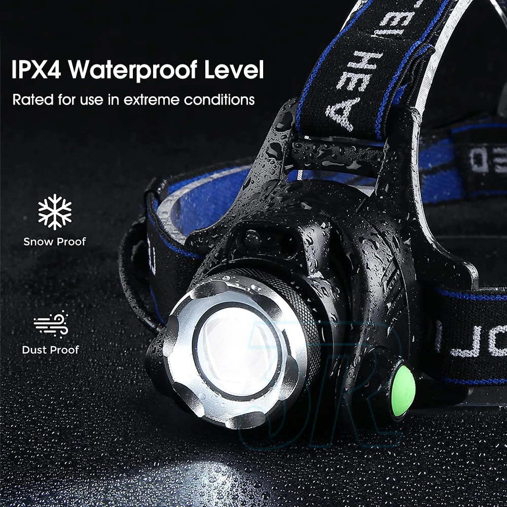 1/2/3x LED Headlamp Rechargeable Headlight Light Head Torch Lamp Flashlight