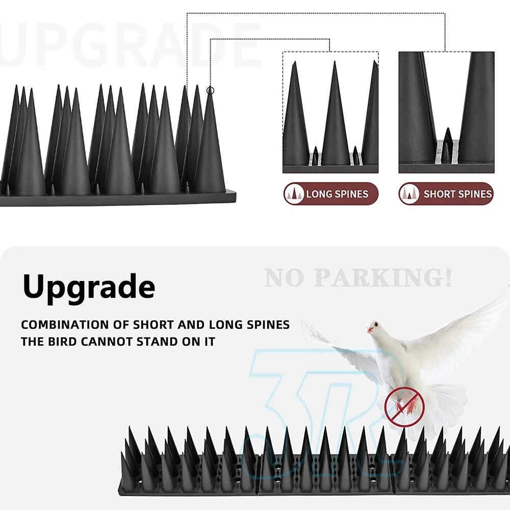 Lambu 12x Anti Bird Spikes Human Cat Mouse Pest Control Spiked Fence Deterrent