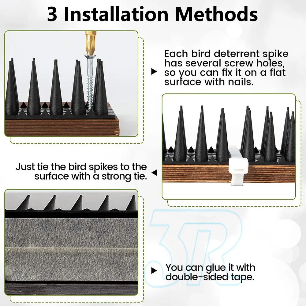 Lambu 12x Anti Bird Spikes Human Cat Mouse Pest Control Spiked Fence Deterrent