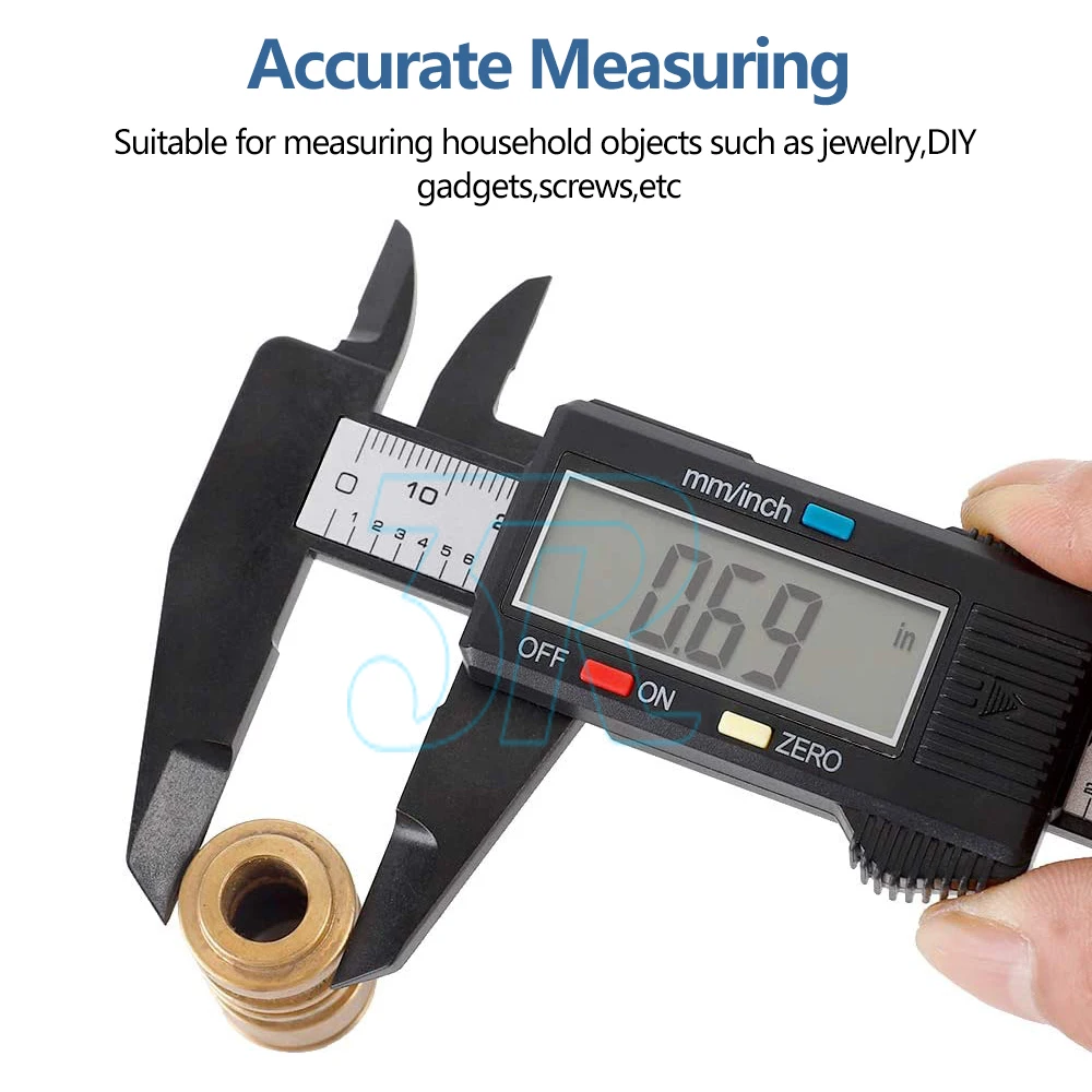 Electronic Digital Vernier Caliper Micrometer Gauge Carbon Fiber150mm 6'' Inch