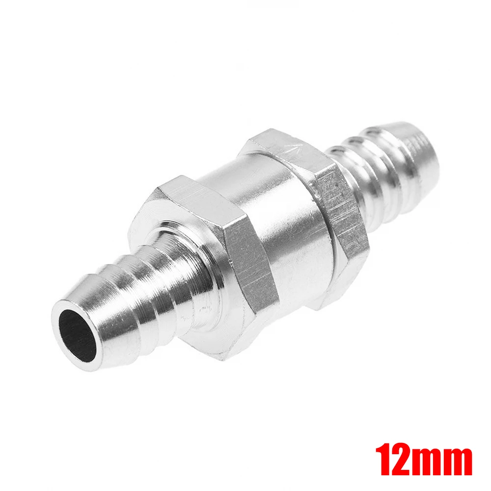 2PCS 12mm Aluminum One-way Non-return Check Valve Fuel Water Gas/Air Vacuum