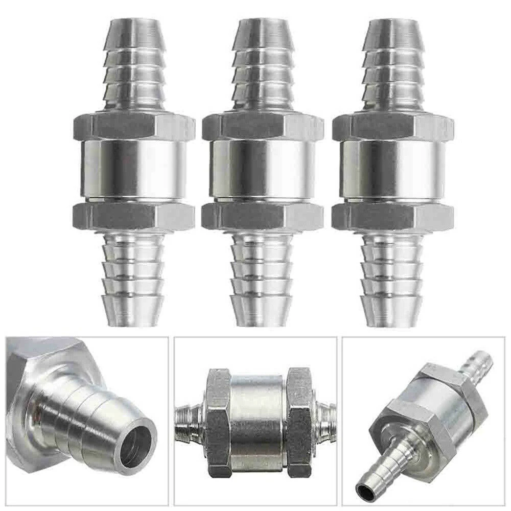 2PCS 12mm Aluminum One-way Non-return Check Valve Fuel Water Gas/Air Vacuum