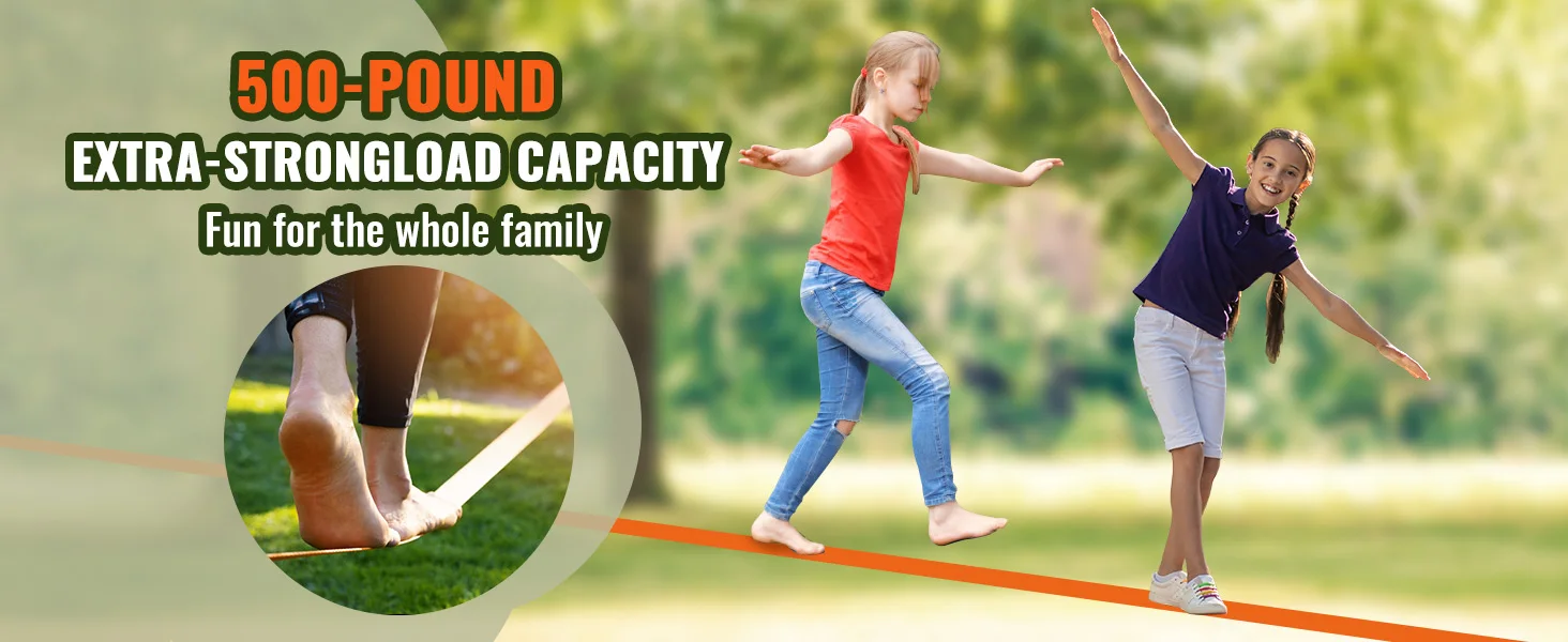 SucceBuy 2x50/56/60/65FT Ninja Warrior Obstacle Course for Kids Weatherproof Slacklines 500lbs Weight Outdoor Playset Equipment