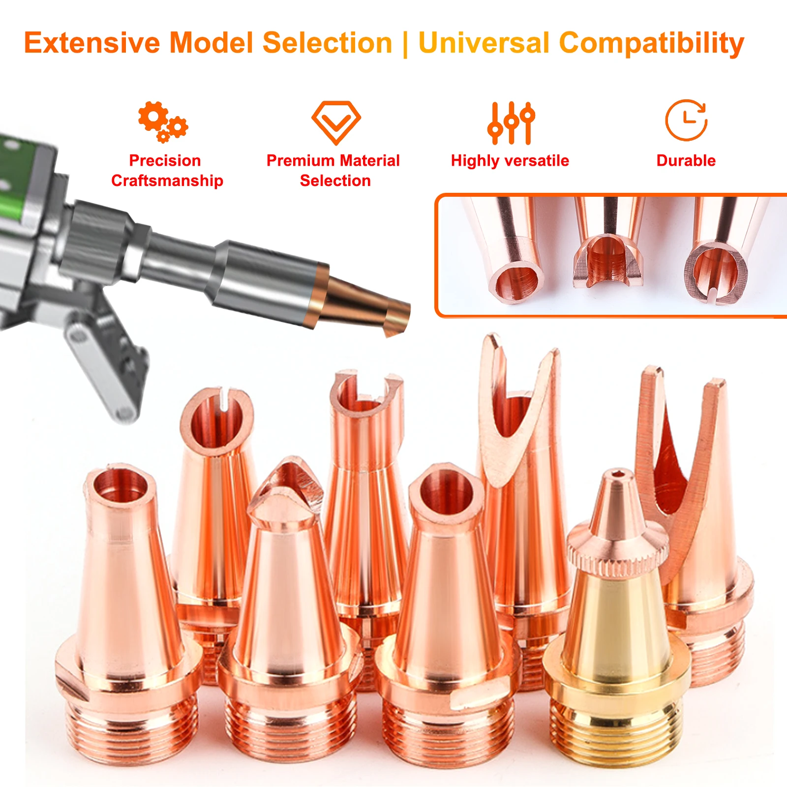 M16 Laser Welding Nozzle Wire Feed Nozzles AS-12 BS-16 for SUP Laser Welding machine SUP23T HW980 4 IN 1 Welding Head 1 Set