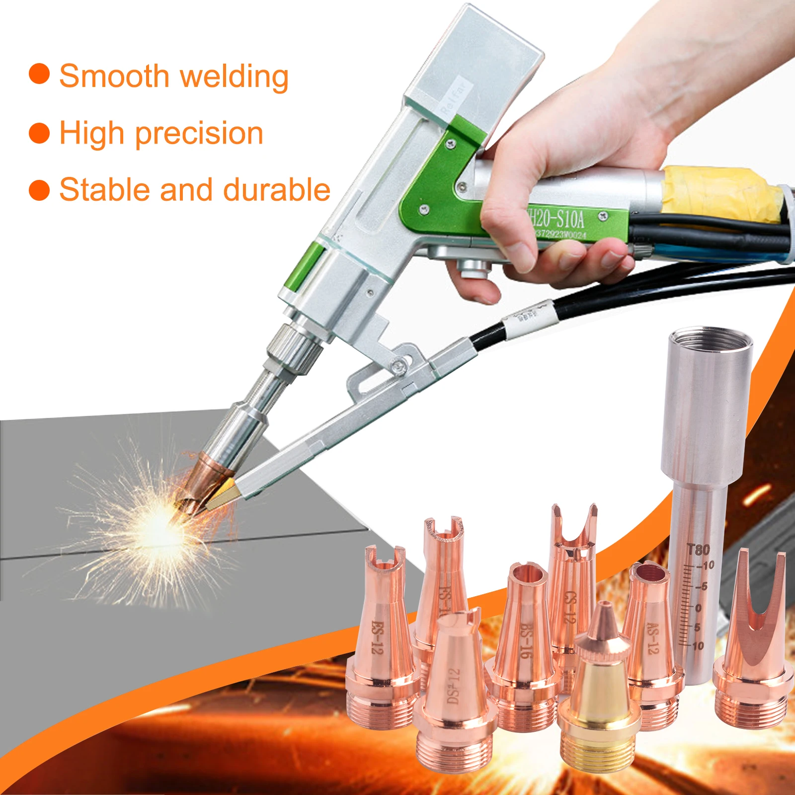 M16 Laser Welding Nozzle Wire Feed Nozzles AS-12 BS-16 for SUP Laser Welding machine SUP23T HW980 4 IN 1 Welding Head 1 Set