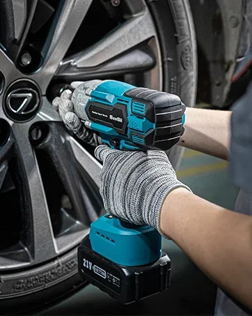 Seesii Cordless Impact Wrench 1/2 inch Brushless Impact Gun Max Torque 650Nm 3300RPM 2x 4.0 For makita Battery Impact Driver