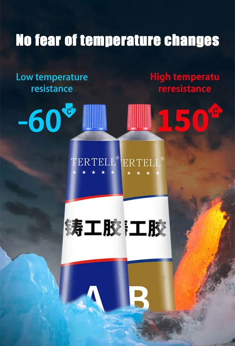 Cold Welding Glue Metal Repair Glue Heat-resistant AB Sealant High-strength Magic Plastic Repair Casting Adhesive Epoxy Resin
