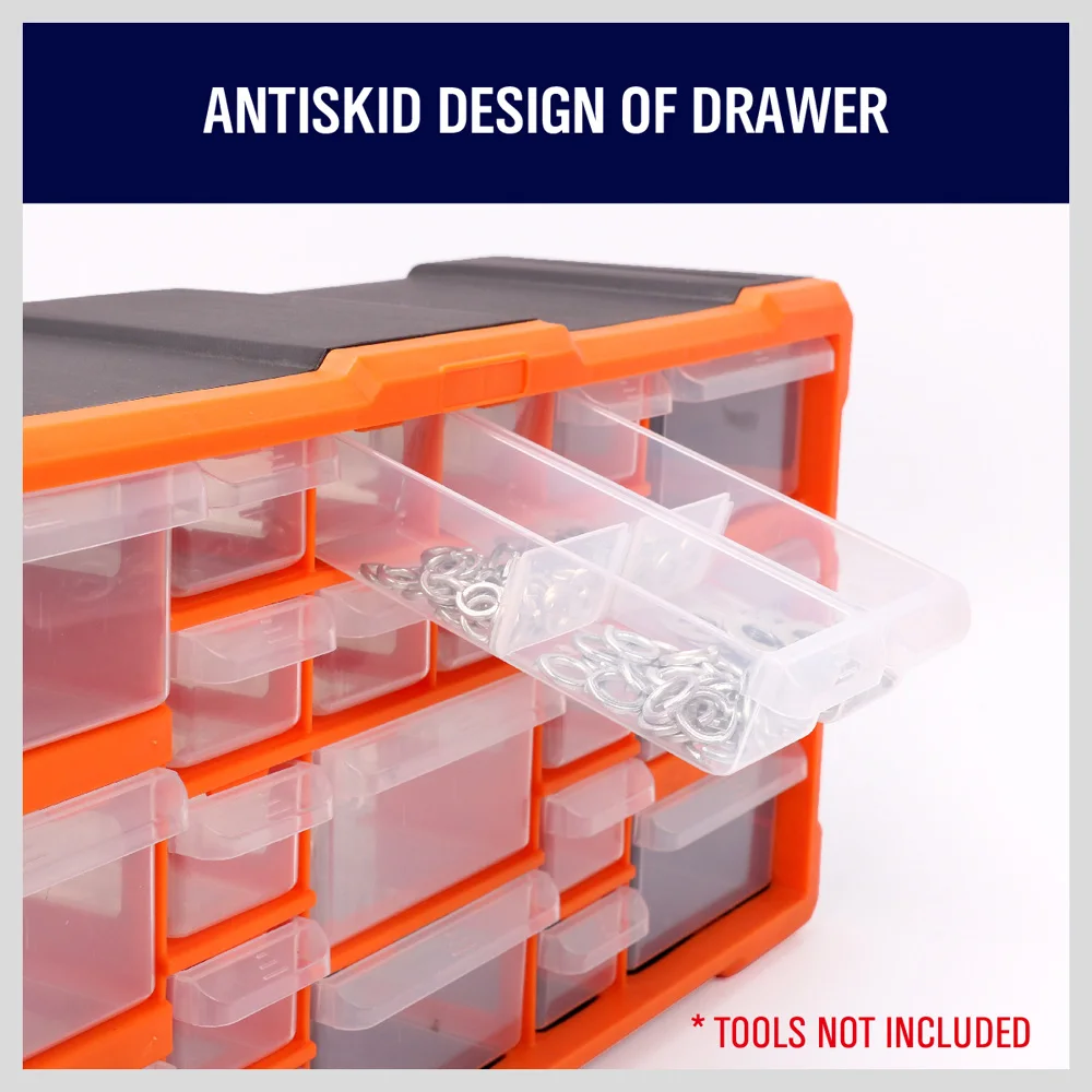 HORUSDY 22 Drawers Storage Cabinet Tool Box Bin Chest Case Plastic Organiser