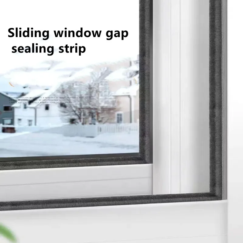 5/10M New Home Windproof Tape Sealing Strip Pile Weatherstrip Home Door Window Sound Insulation Dust Strip Weather Stripping