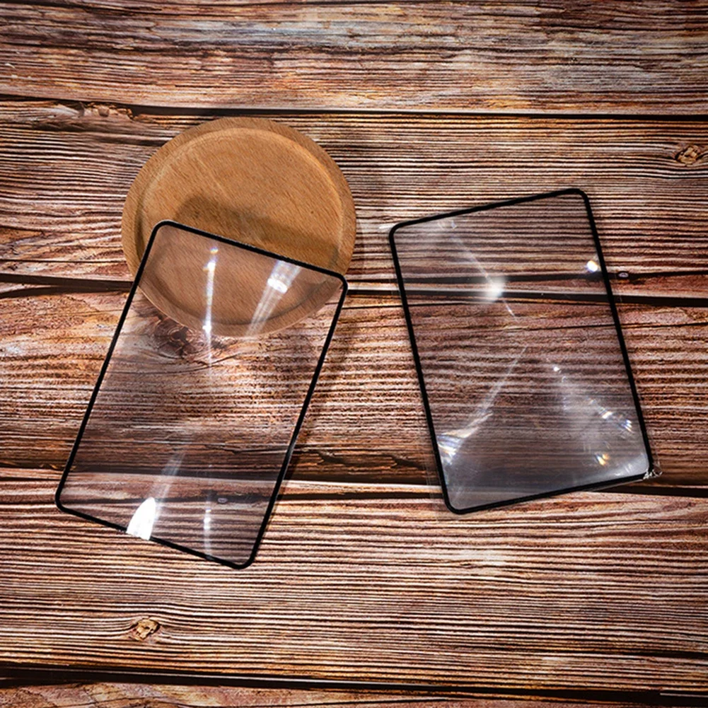 Magnifying Glass Light A5 Full Page Large Sheet Magnifier Magnifying Glass Book Page Magnification 3X Ultra-thin Magnifier Loupe