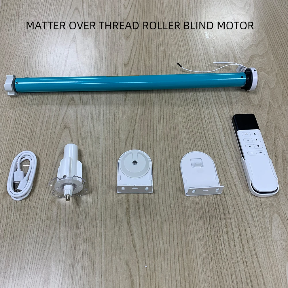 Matter Over Thread Battery Roller Blind Motor For 37mm 38mm Tube Support Homekit Google Home Smartthings Alexa App Smart Home