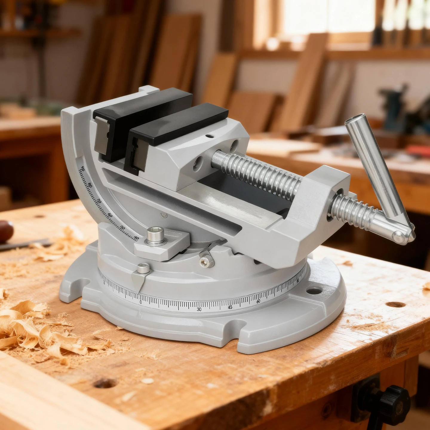 Allsome 3" Swivel-Base Tilting Vise, Milling Machine Vise, 3 Way (Swivel,Tilting,Angle Vice) Milling Vice for Drill Press