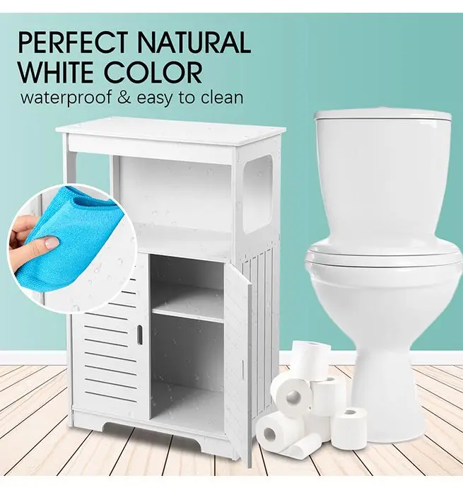 Maxkon Freestanding Bathroom Cabinet Storage Shelf Organiser Stand Waterproof Cupboard