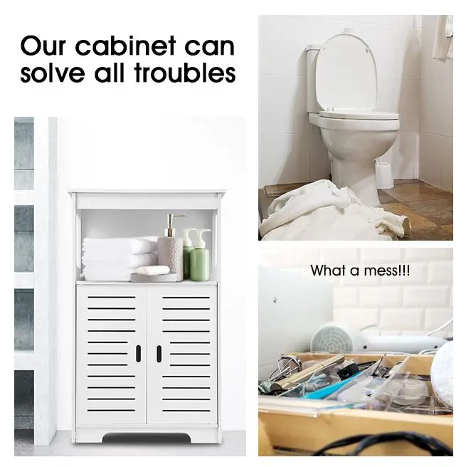 Maxkon Freestanding Bathroom Cabinet Storage Shelf Organiser Stand Waterproof Cupboard