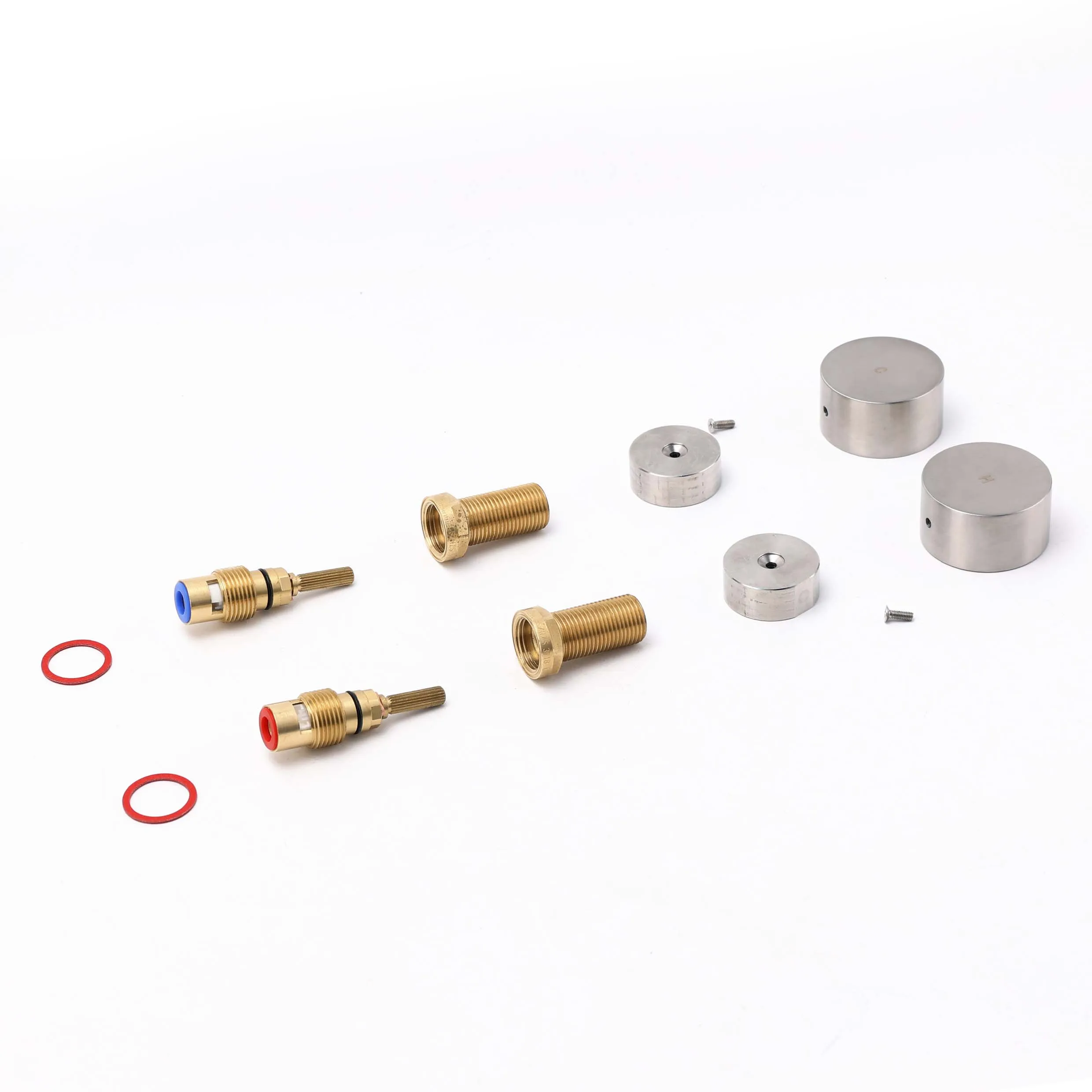 **Sydney Stock** KYLINS Bathroom 3 Holes Wall Basin Tap Set Spout Sink Vanity Bathtub Filler Brushed Nickel Round WaterMark Wels
