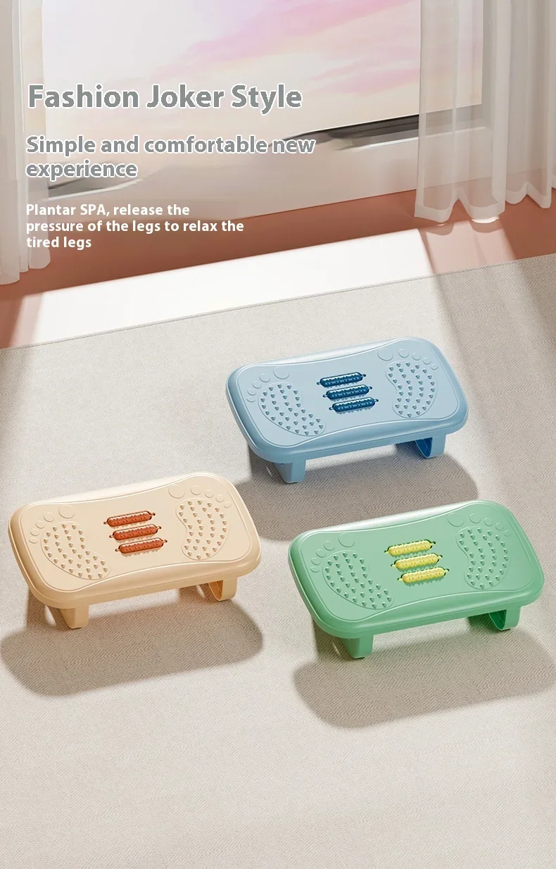 Portability Foot Rest Under Desk Footrest Ergonomic Foot Stool with Massage Rollers Foot Rest For Home Office Work Fast Ship