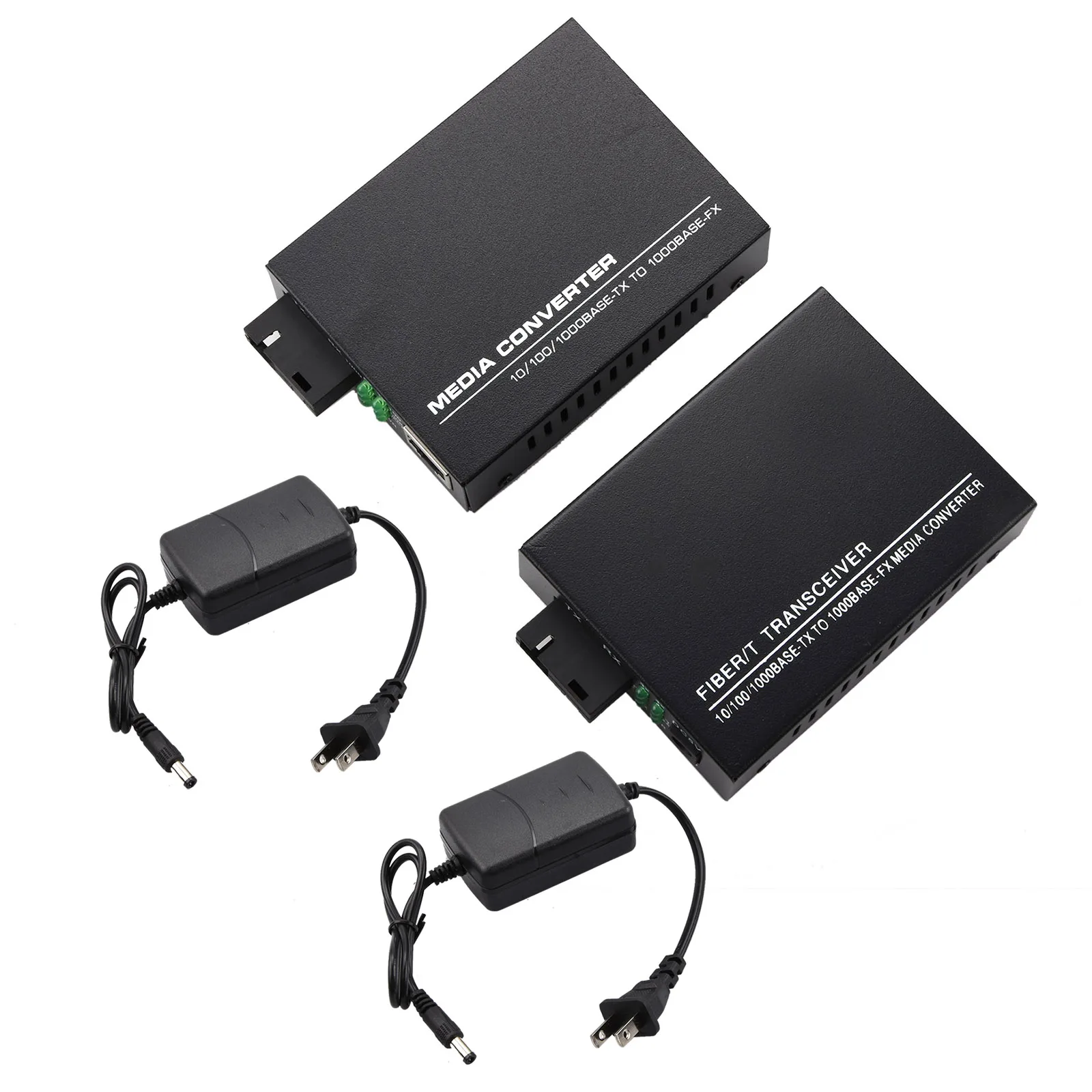 10/100/1000Mbps 1Port and 4Ports Ethernet to Fiber Optic Media Converter Single Mode 4 RJ45 and 1 SC fiber Port