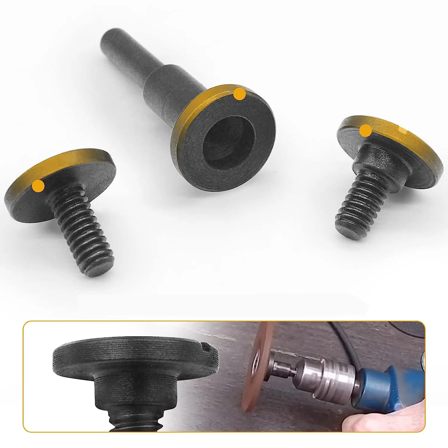 2Pcs Mounting Mandrel Fit Circular Saw Blade Die Grinder Connecting Rod Adapter With 6mm Screw Nut For Drill Rotary Tools
