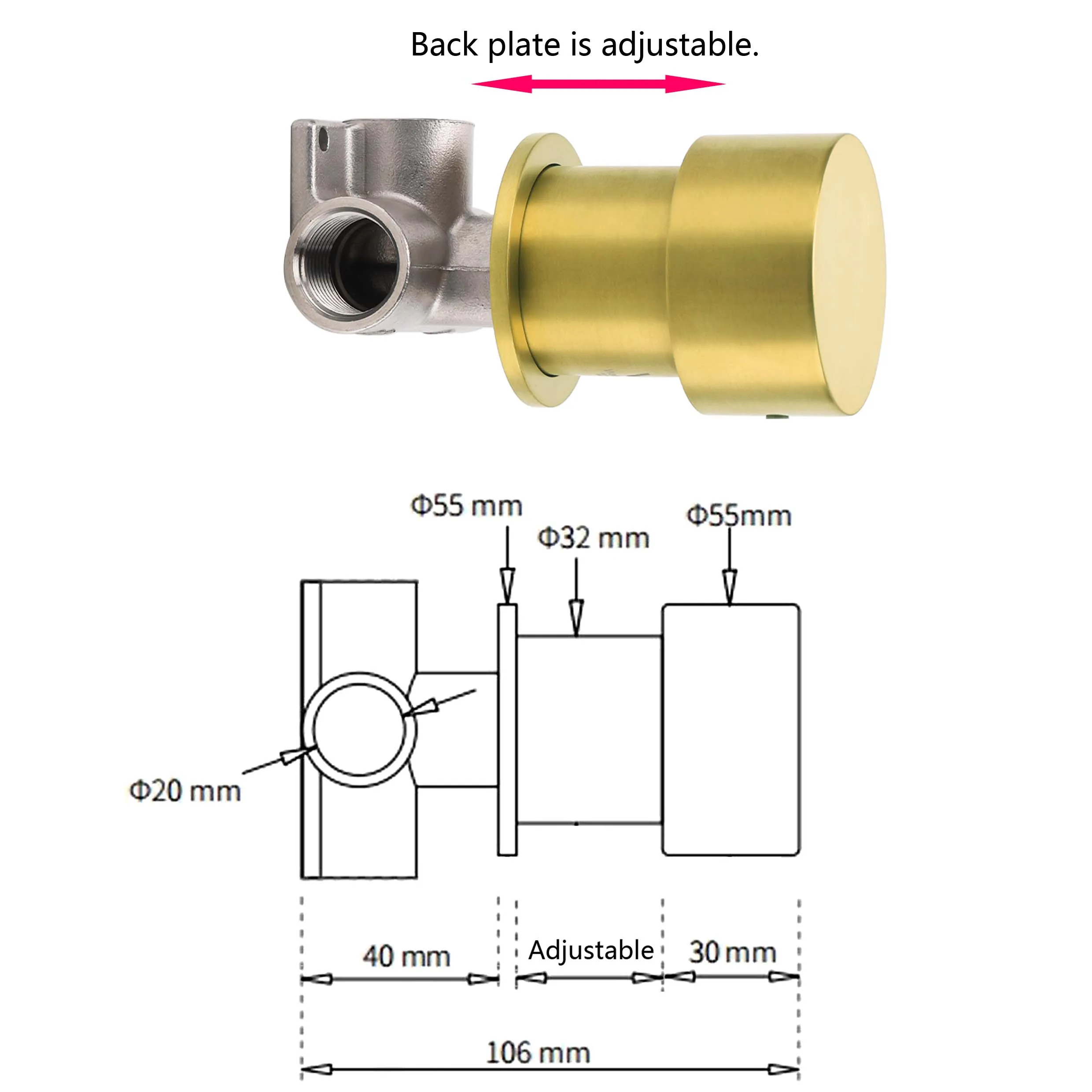 **Sydney Stock** KYLINS Brushed Gold Sliding Rail with 3 Mode Hand Held Shower Head Set Kit Mixer Taps Round WaterMark Wels